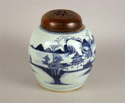 Chinese blue and white jar with