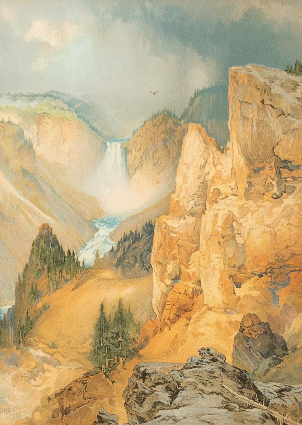 THOMAS MORAN, YELLOWSTONE FALLS,