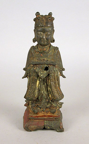 Korean bronze female deity    Figure