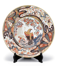 Large Japanese imari charger    late