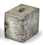 Japanese silver table chest    19/20th