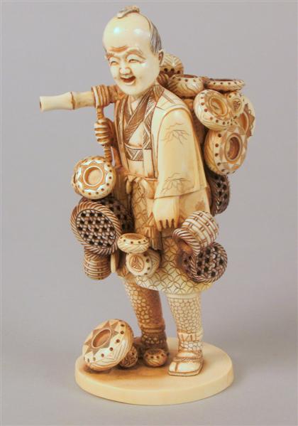 Japanese elephant ivory okimono