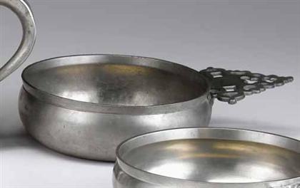 Pewter porringer    rhode island