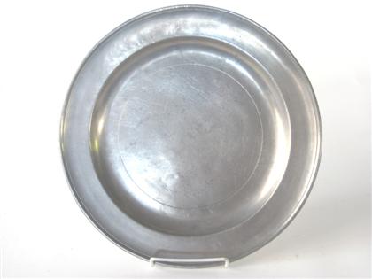 Pewter plate    amos treadway,