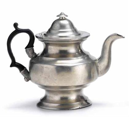 Pewter teapot    j. d. locke, new york