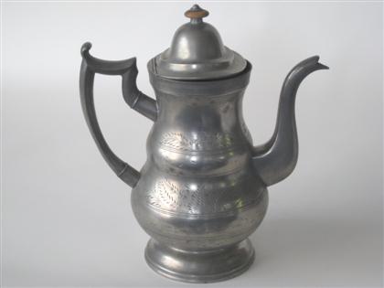 Double belly pewter coffeepot 