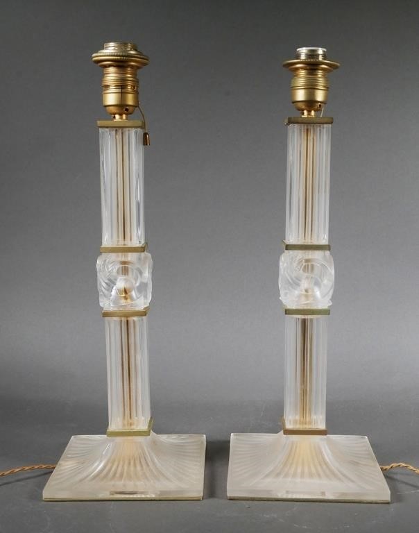 PAIR OF LALIQUE JOSEPHINE LAMPSPair 2fd985