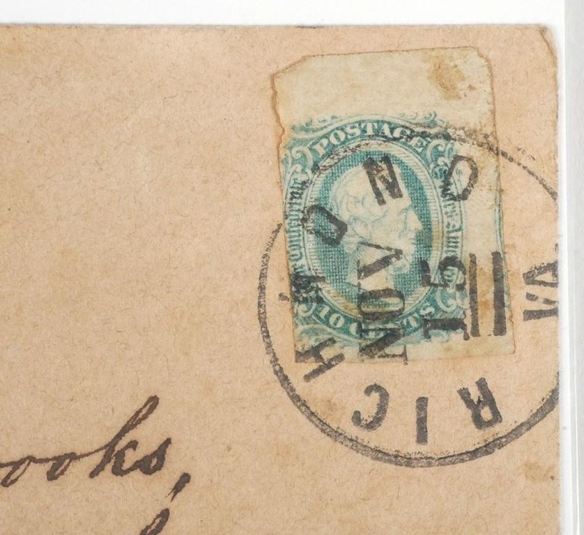 CIVIL WAR ERA ENVELOPE RICHMONDConfederate