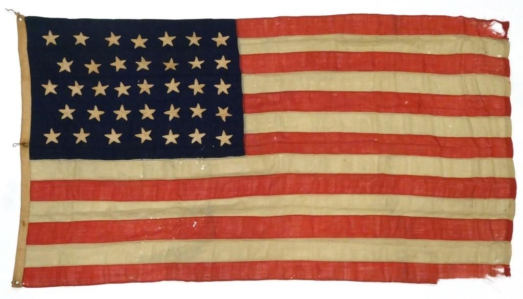 36 STAR FLAG, OF THE PERIOD 1865-67Hand