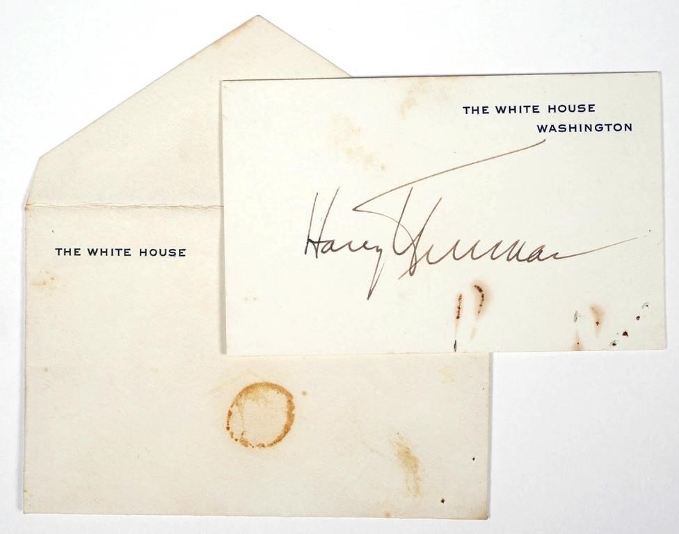 HARRY S TRUMAN SIGNATURE AS PRESIDENTSigned