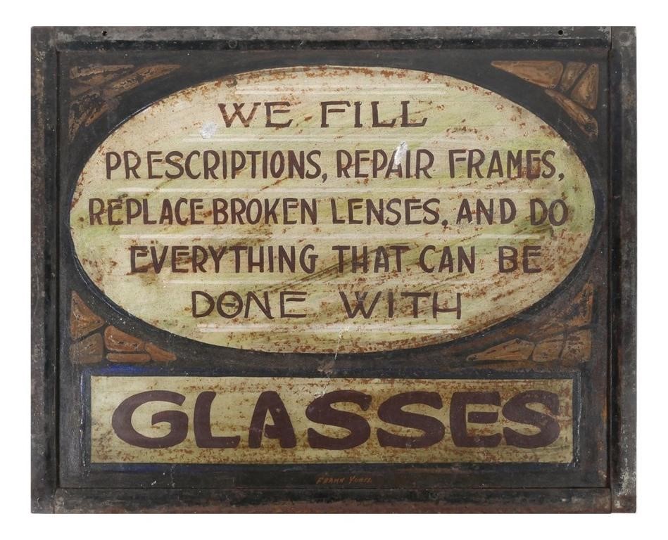 ART DECO HAND PAINTED METAL ADVERTISING 2fda66