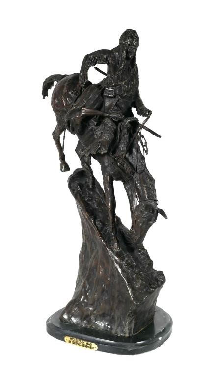 REMINGTON 28 MOUNTAIN MAN BRONZE SCULPTUREFrederic