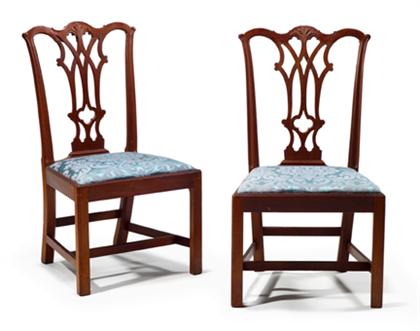 Pair of Chippendale side chairs 4c90e