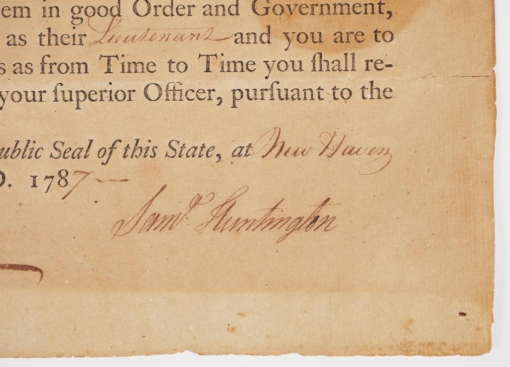 SAMUEL HUNTINGTON, SIGNER OF DECLARATION