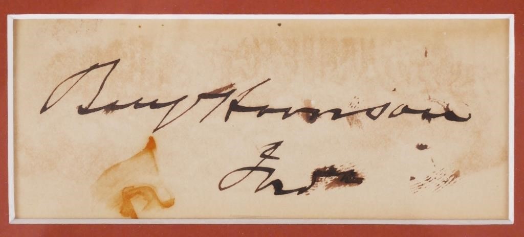 BENJAMIN HARRISON SIGNATURECut