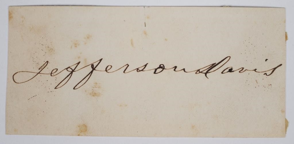 JEFFERSON DAVIS CUT SIGNATURE JSASignature