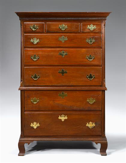 Chippendale walnut chest on chest 4c915