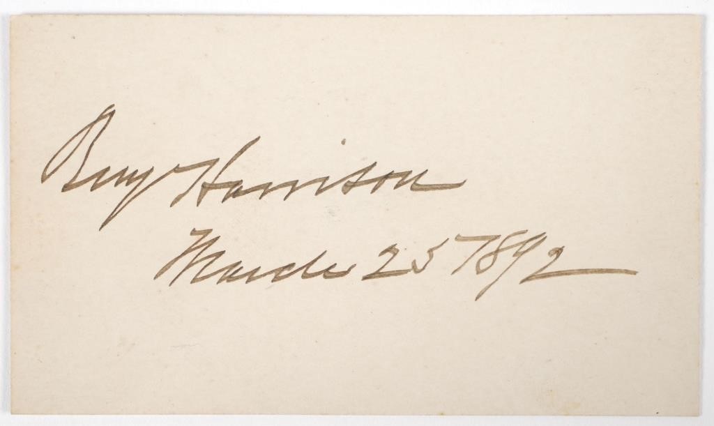 BENJAMIN HARRISON SIGNATURE AS 2fdad7