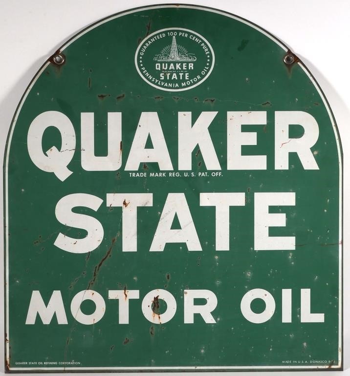 QUAKER STATE MOTOR OIL DOUBLE SIDED 2fdada