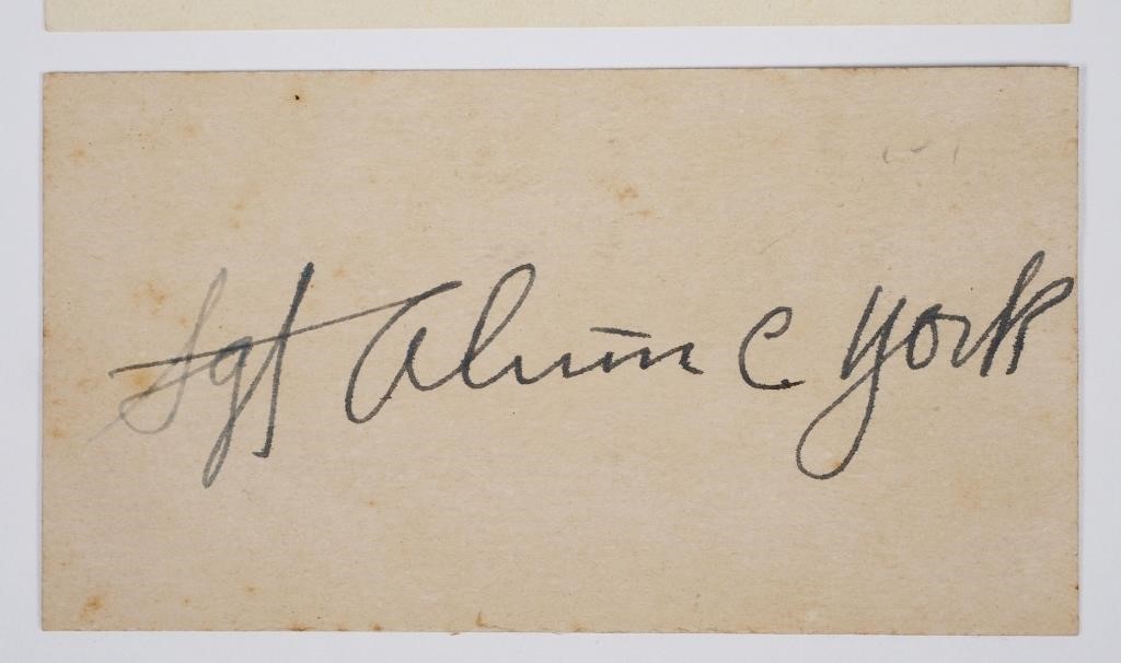 SERGEANT ALVIN YORK CUT SIGNATURECut 2fdaee