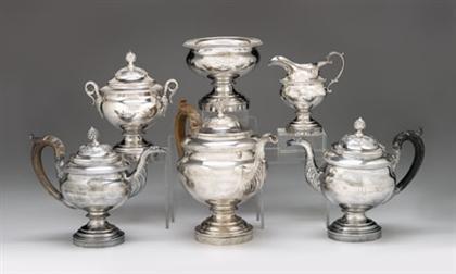 American silver six piece tea and 4c927