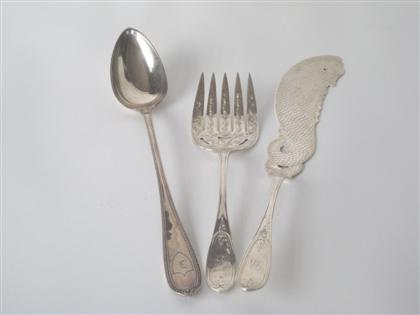 American silver stuffing spoon