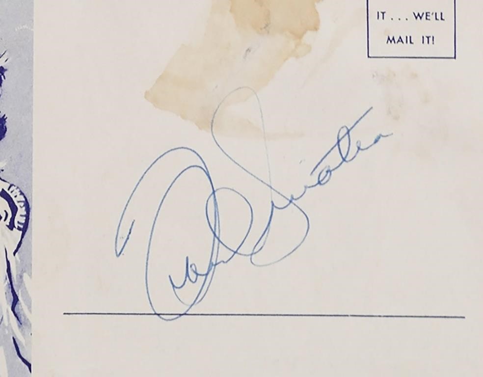 FRANK SINATRA COPACABANA AUTOGRAPH