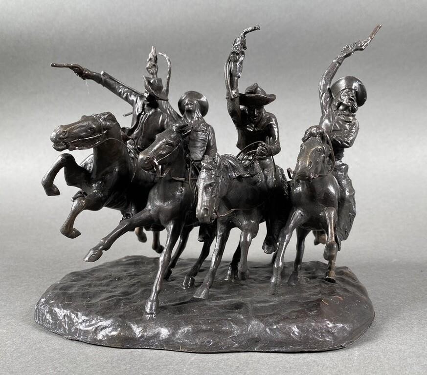 FREDERIC REMINGTON BRONZE SCULPTURE"Coming