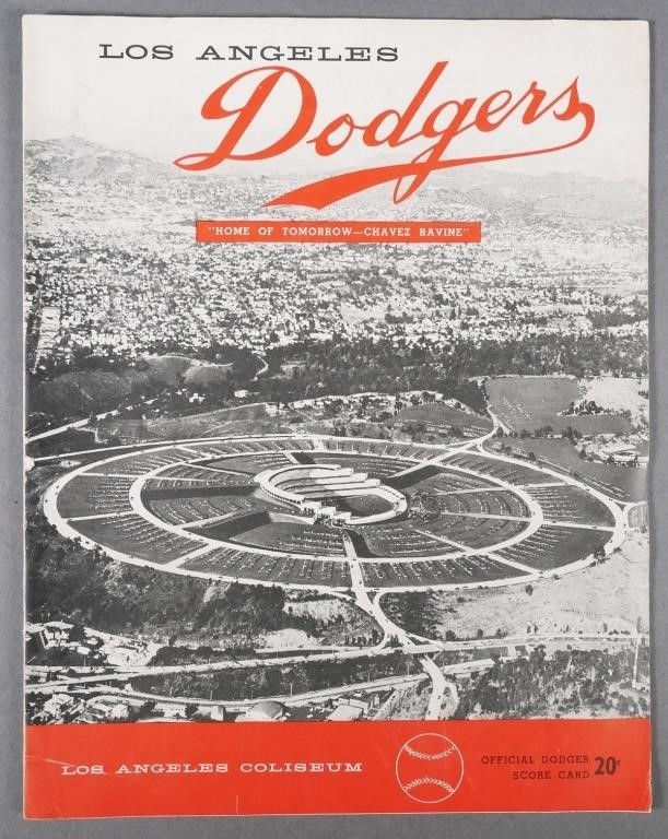 BASEBALL 1958 DODGERS PROGRAM, FIRST