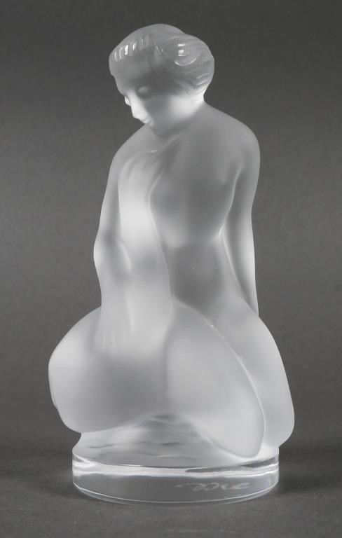 LALIQUE NUDE WITH GOOSE FIGURINE4 3 4  2fdca3