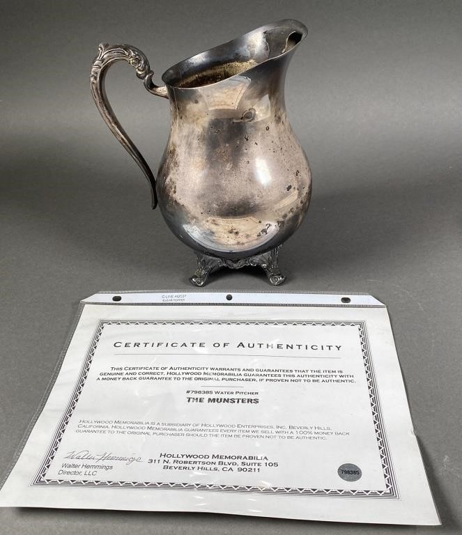 MUNSTERS TV SHOW PROP SILVER PITCHER