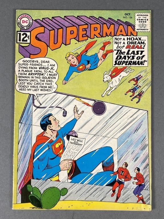 SUPERMAN 12C COMIC BOOK 1962 #156See
