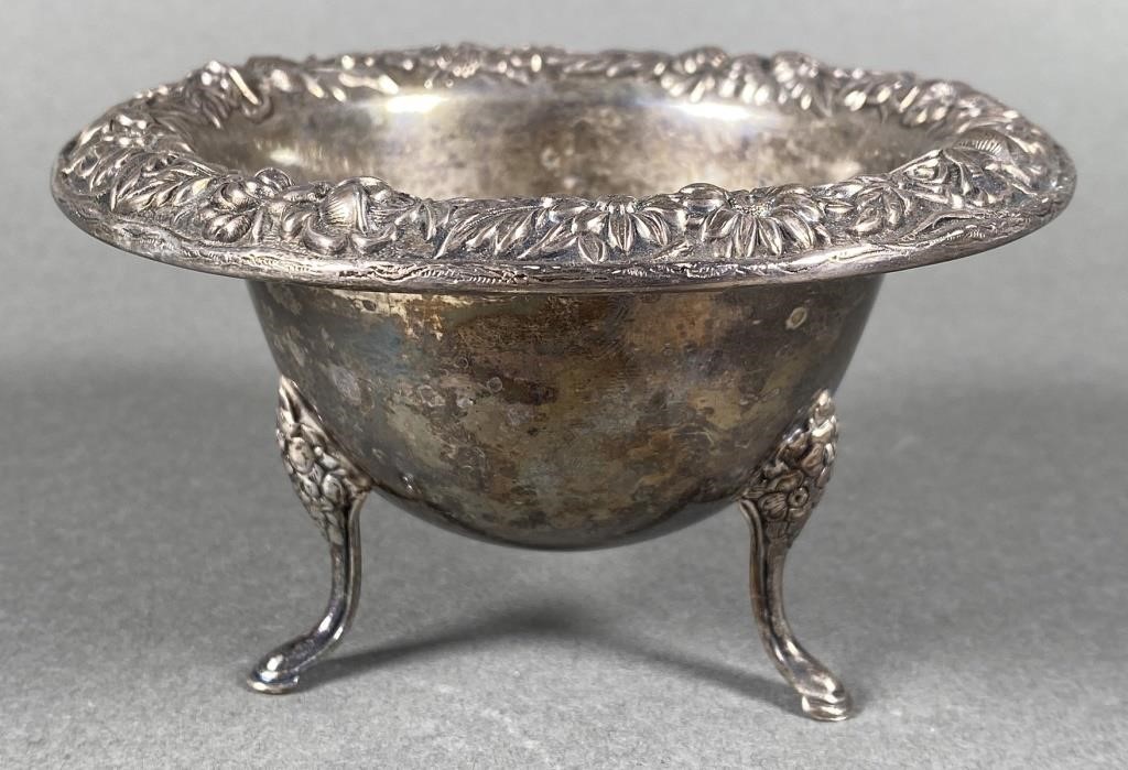 KIRK REPOUSSE STERLING SILVER FOOTED