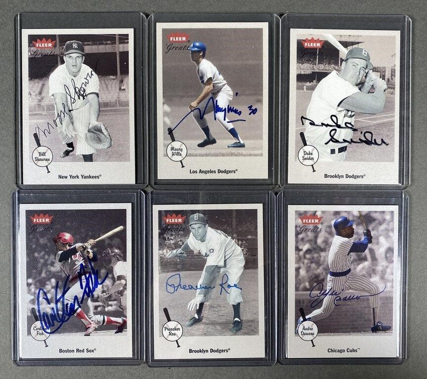 BASEBALL CARDS, SIGNED SNIDER,