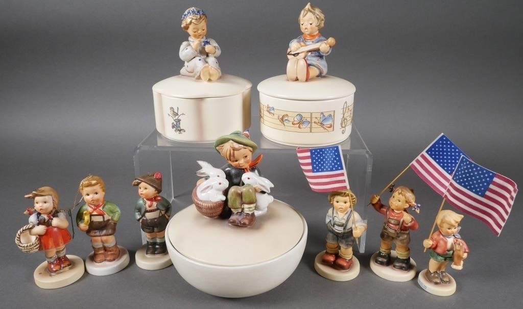 9 HUMMEL FIGURINES BOXESTwo music 2fdd15