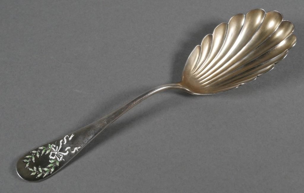 ANTIQUE SHIEBLER STERLING SERVING