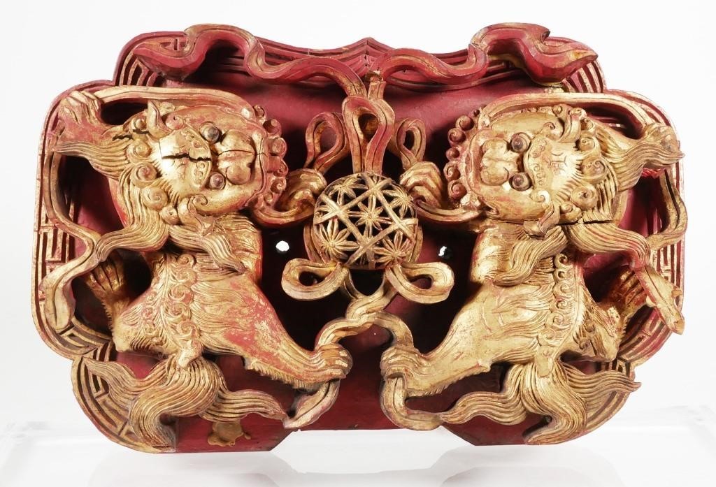 ANTIQUE CHINESE GILT ARCHITECTURAL 2fde03