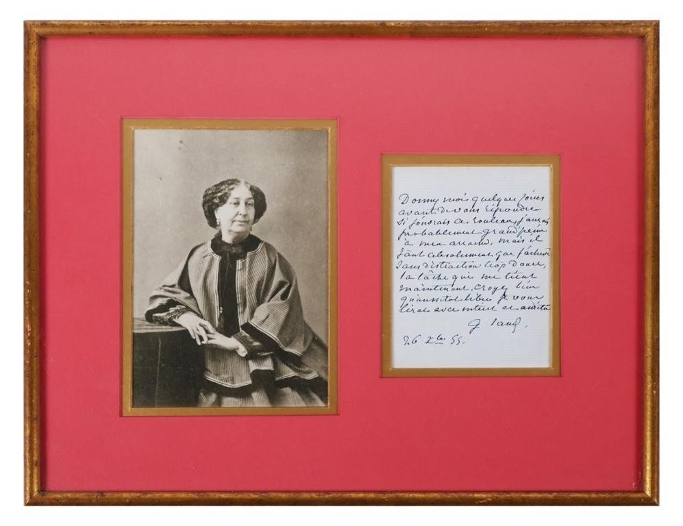 NOVELIST GEORGE SAND SIGNED LETTERAutograph 2fde0d