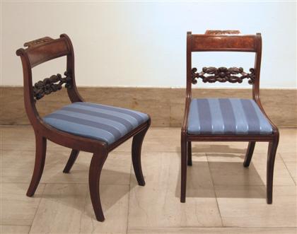 Pair of Classical carved mahogany