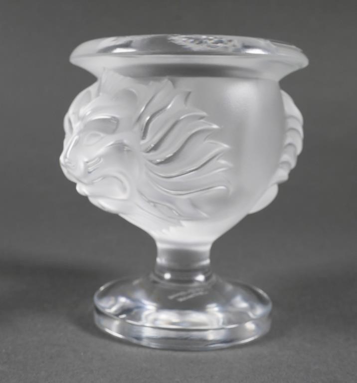 LALIQUE LION HEAD FROSTED GLASS 2fde5f