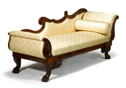 Classical mahogany Grecian sofa