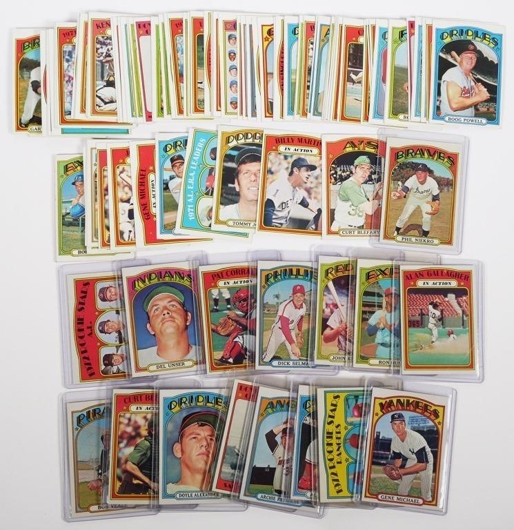 1972 TOPPS BASEBALL CARDS, INCL