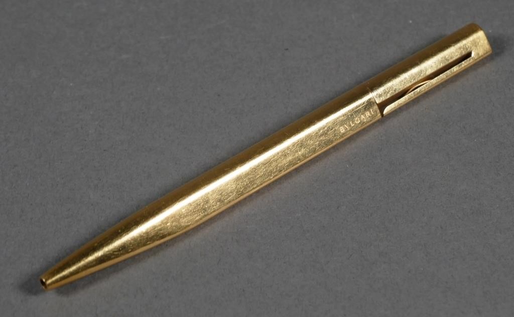 BULGARI GOLD PLATED PEN5 1 2 long  2fde97