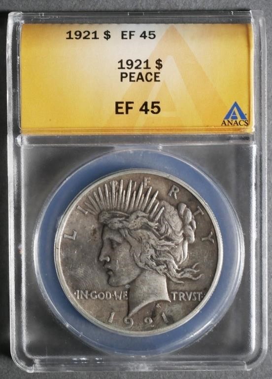 1921 PEACE DOLLAR ANACS GRADED 2fdec8