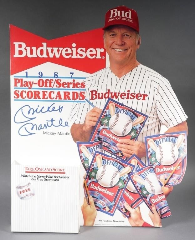 MICKEY MANTLE 1987 BUDWEISER DISPLAY 2fdef0