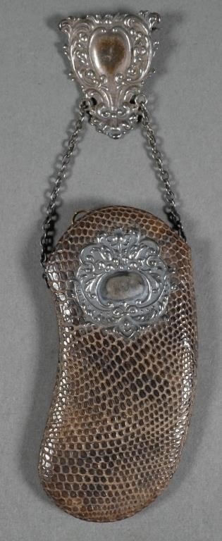 VICTORIAN REPOUSSE SILVER SNAKESKIN