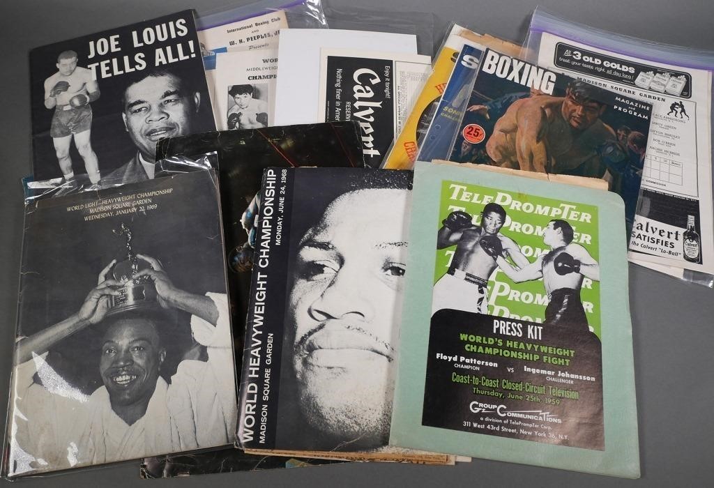 HUGE 1950S BOXING PRESS KIT & EPHEMERA