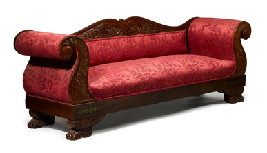 Late Classical carved mahogany 4c982
