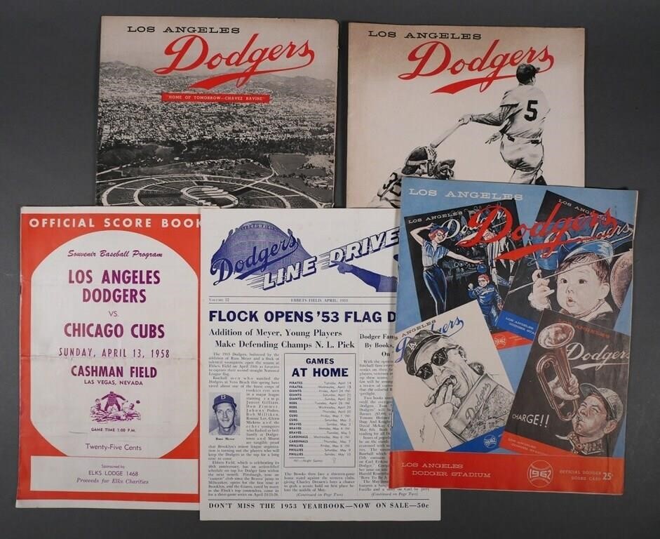 1958 1959 1962 DODGERS SCORECARDSIncludes