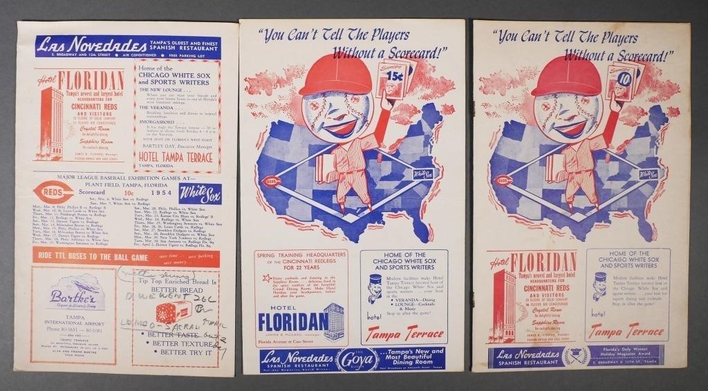 (3) TAMPA SCORE CARDS, 1955Three